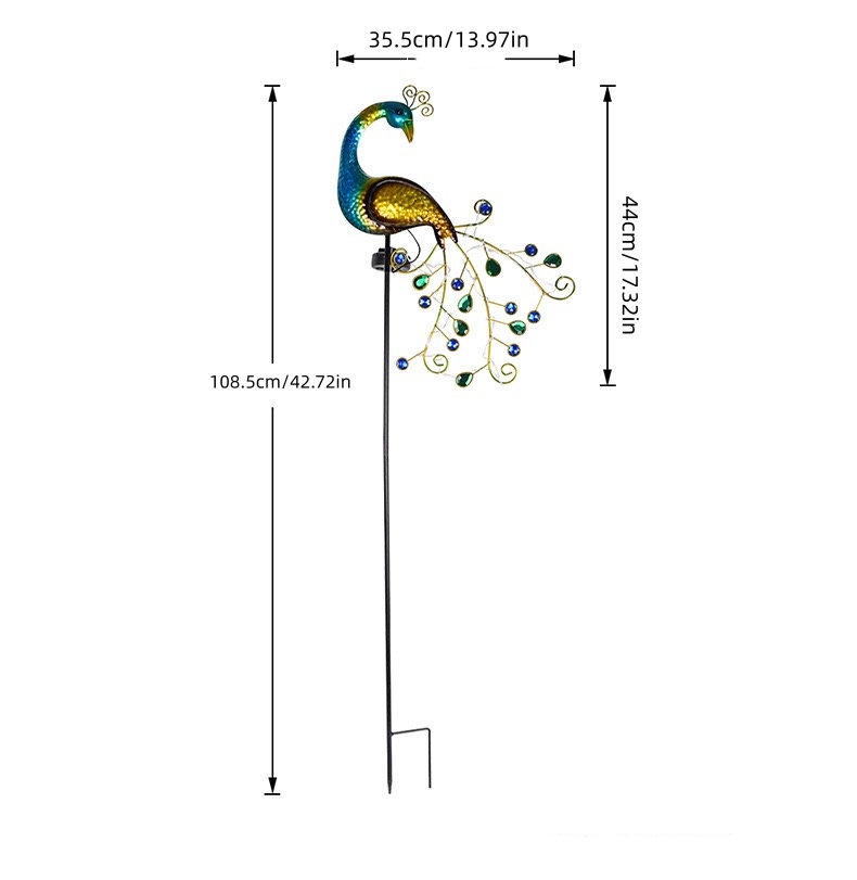 Solar Glow LanternWholesale Solar Peacock Garden Stakes - Professional OEM/ODM Factory Supplier - IP44 Waterproof Metal Decorative Lighting