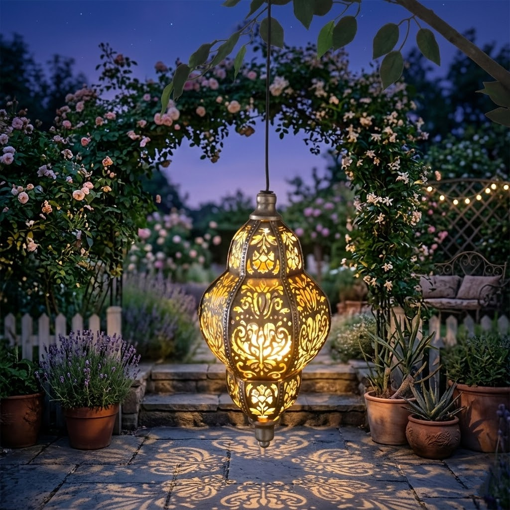 Wholesale Moroccan Solar Lanterns - Decorative Metal Hanging Outdoor Garden Lights - LXY Garden