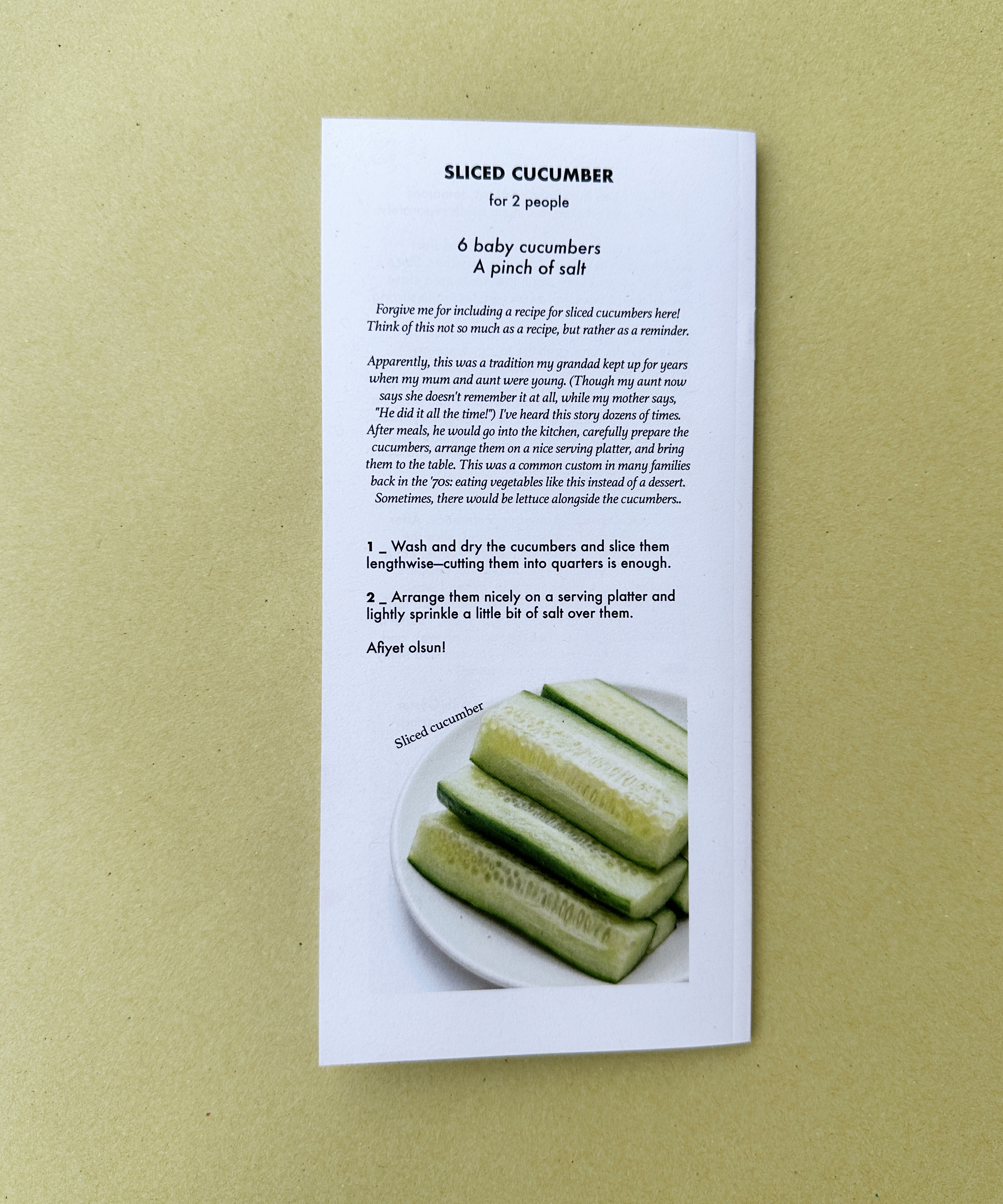 My Grandad and His Food  – Merve Kaptan