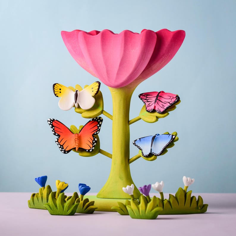 Handmade Wooden Butterfly Toy | Waldorf Montessori Inspired