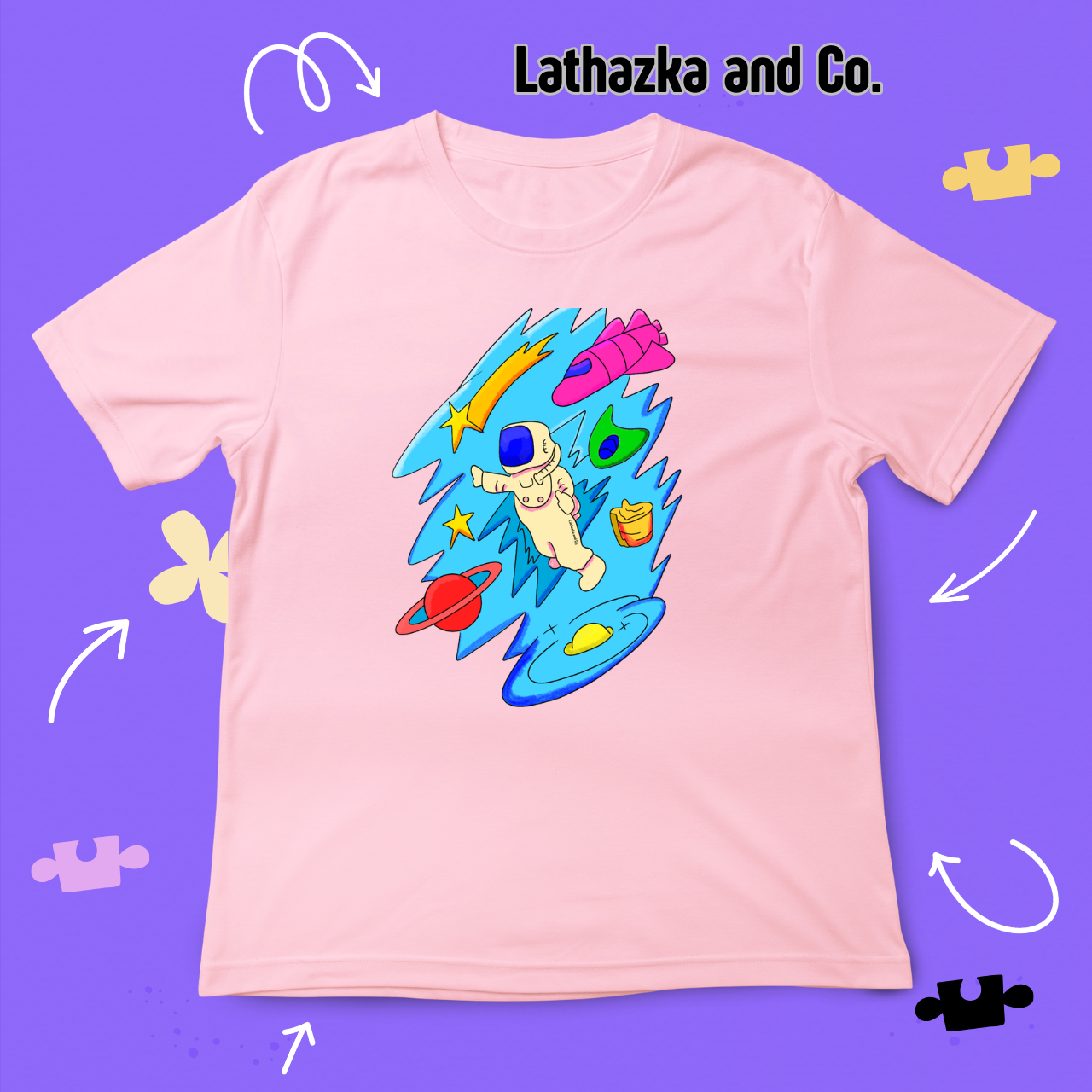 Kaos Astronaut Kartun