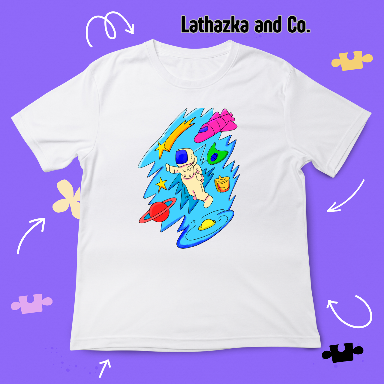 Kaos Astronaut Kartun