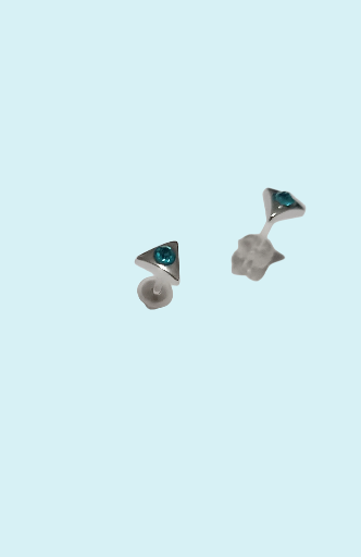 Boucles d’oreilles triangle argentées en plastique