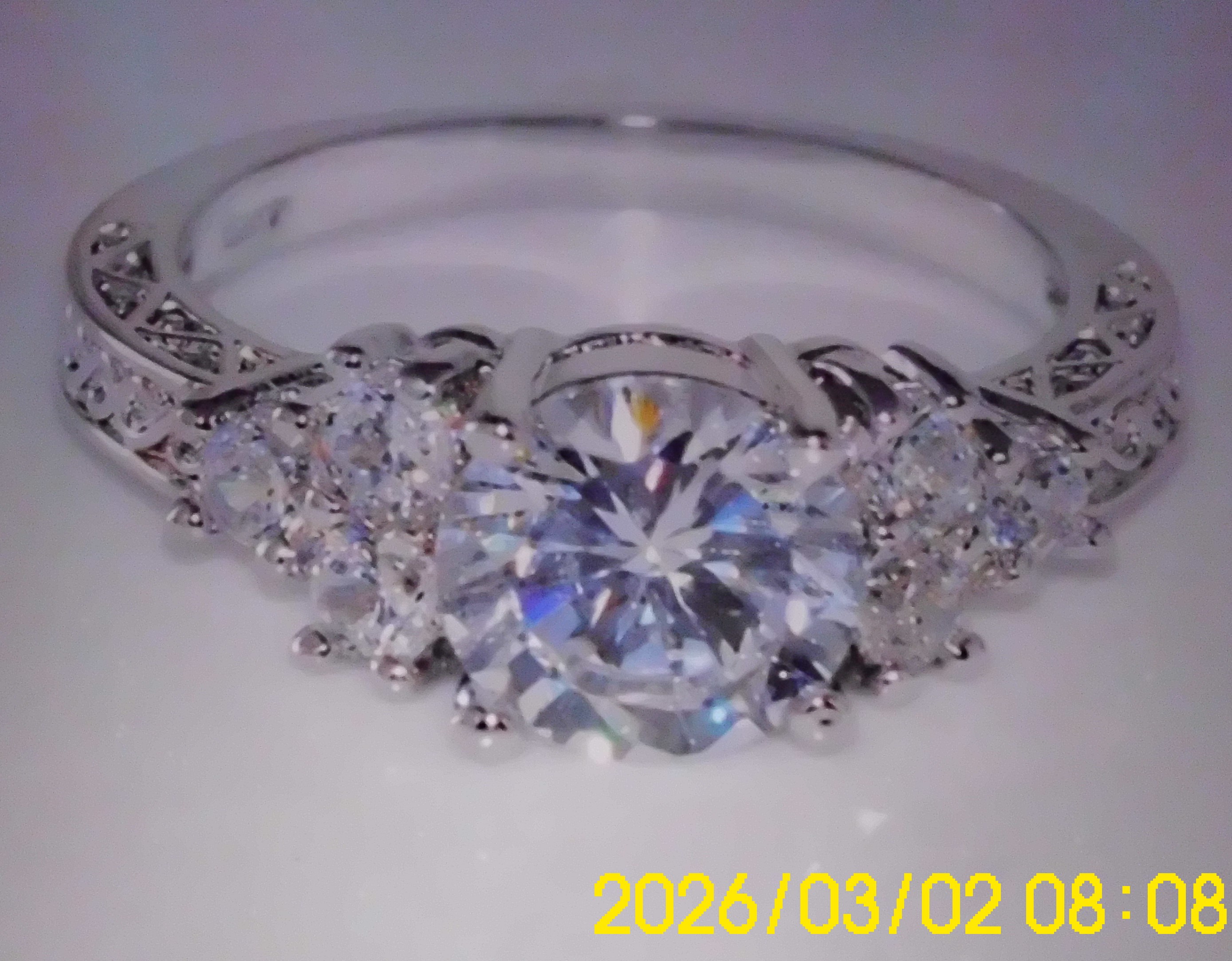 Bague cuivre blanc plaqué argent