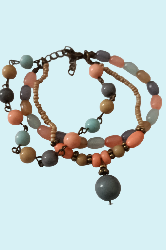 Bracelet multicolore perlé