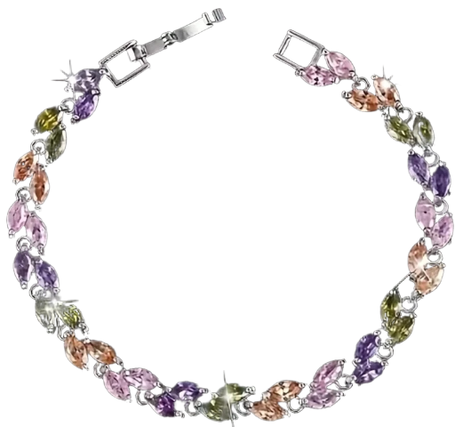 Bracelet multicolore en pierres fines