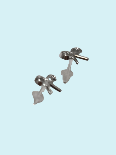 Boucles d'oreilles nœud argentées