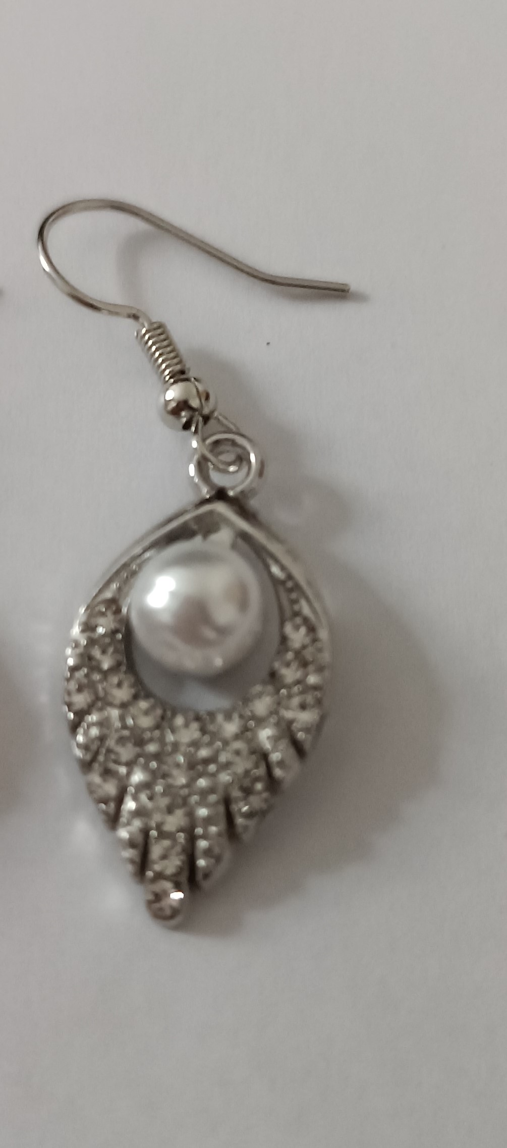 Boucles d'oreilles perle et strass