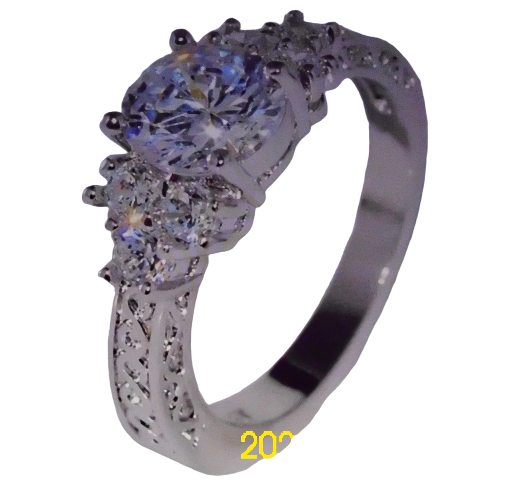 Bague cuivre blanc plaqué argent