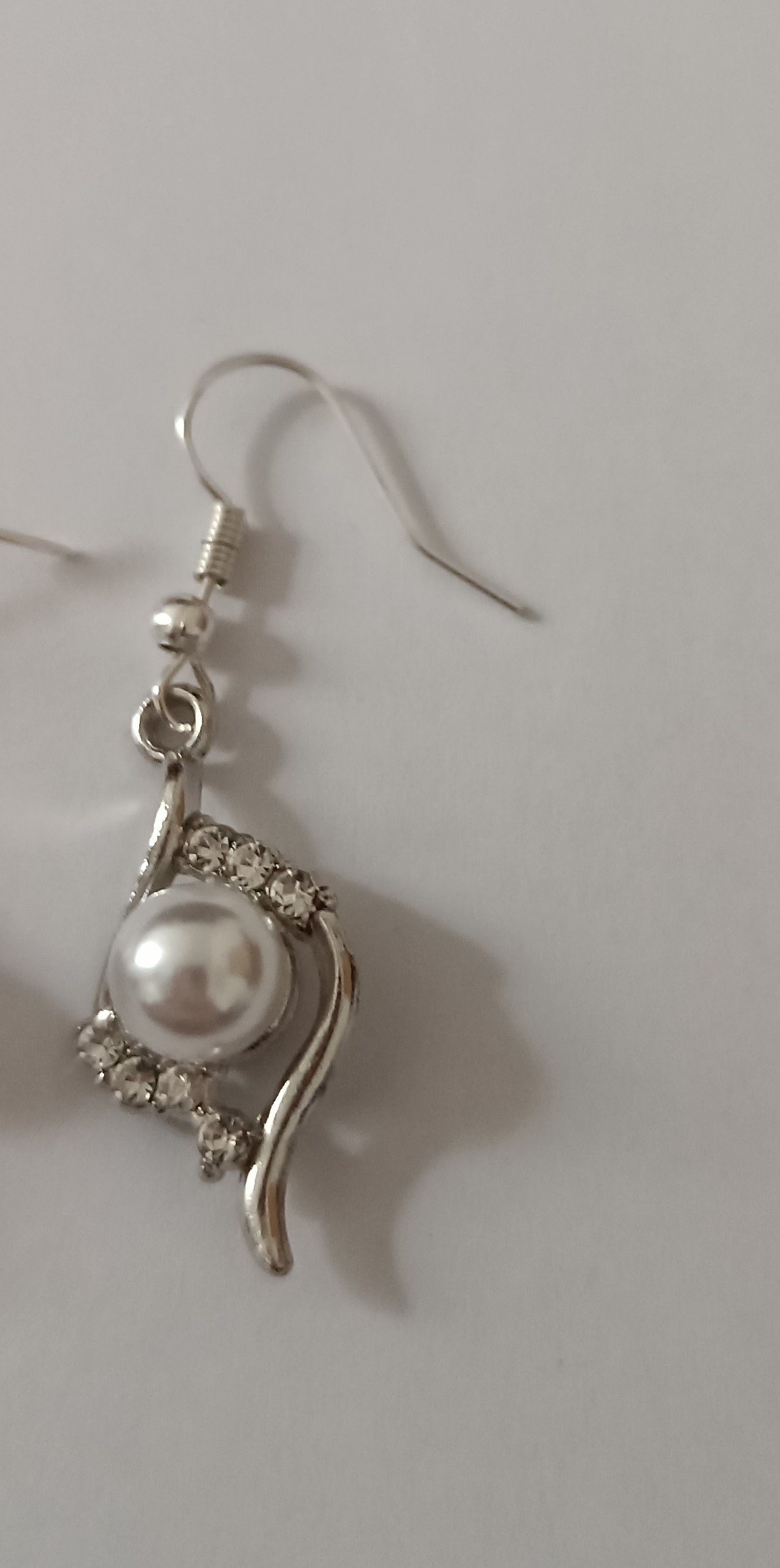Boucles d'oreilles perle et strass