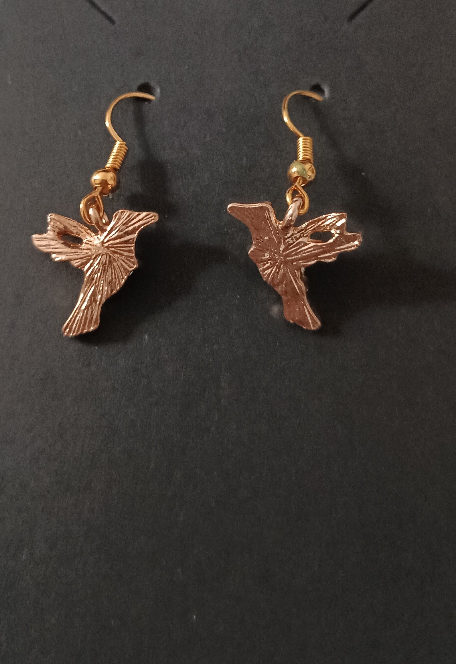 Boucles d’oreilles colibri dorées