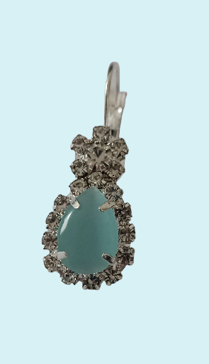 Parure Bijoux Argentée et Pierre Turquoise