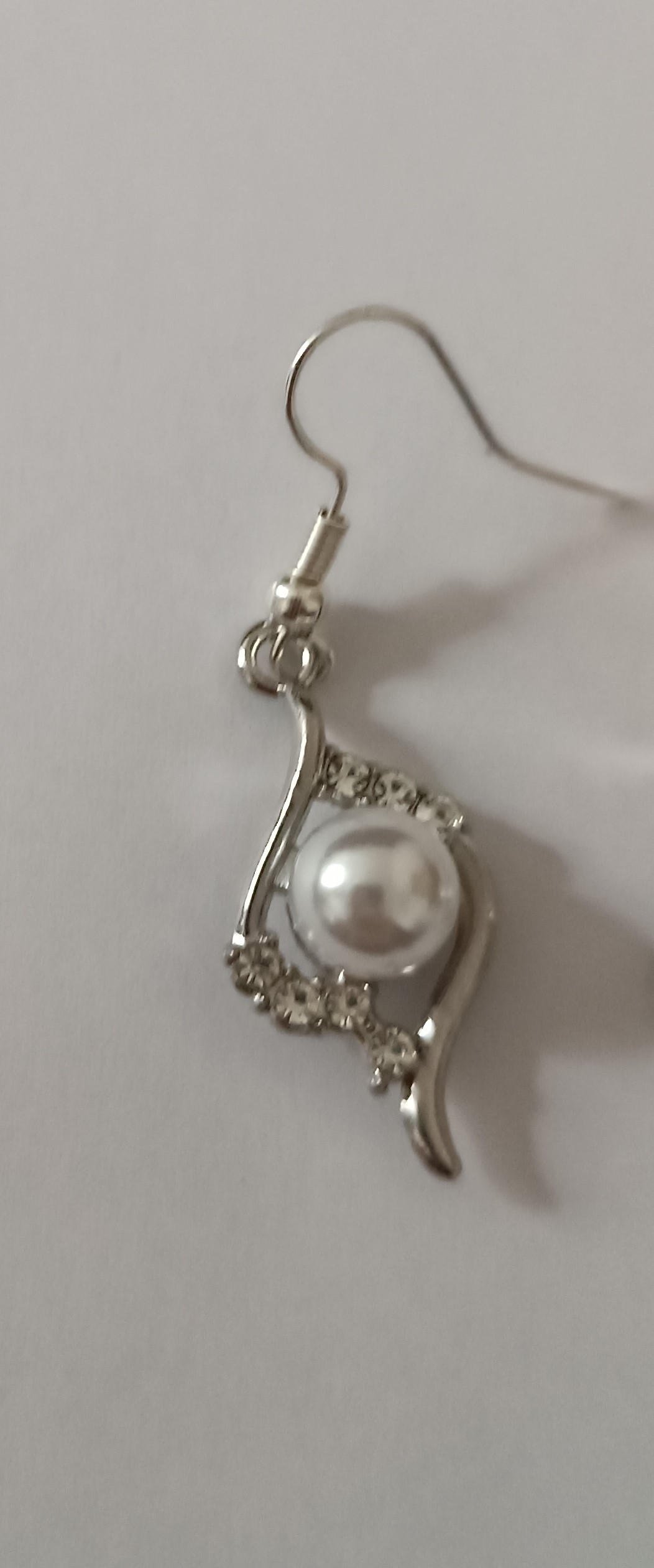 Boucles d'oreilles perle et strass