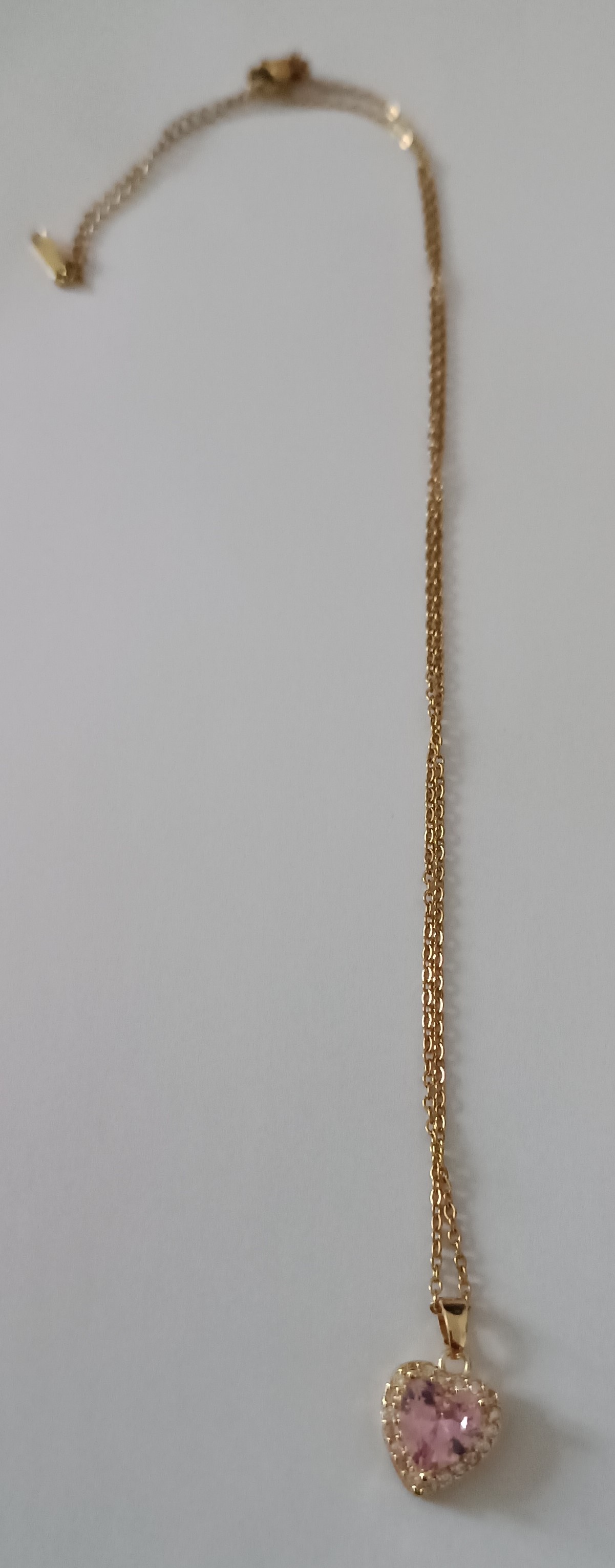 Collier Cœur rose en cuivre 