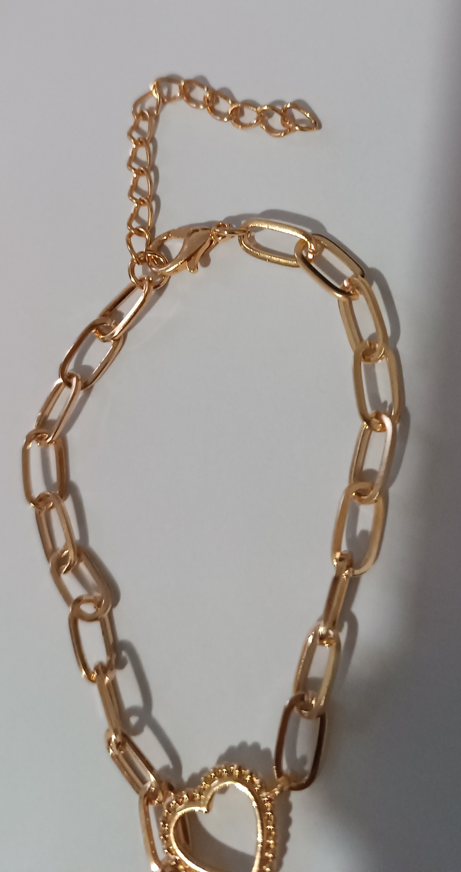 Bracelet chaîne dorée coeur