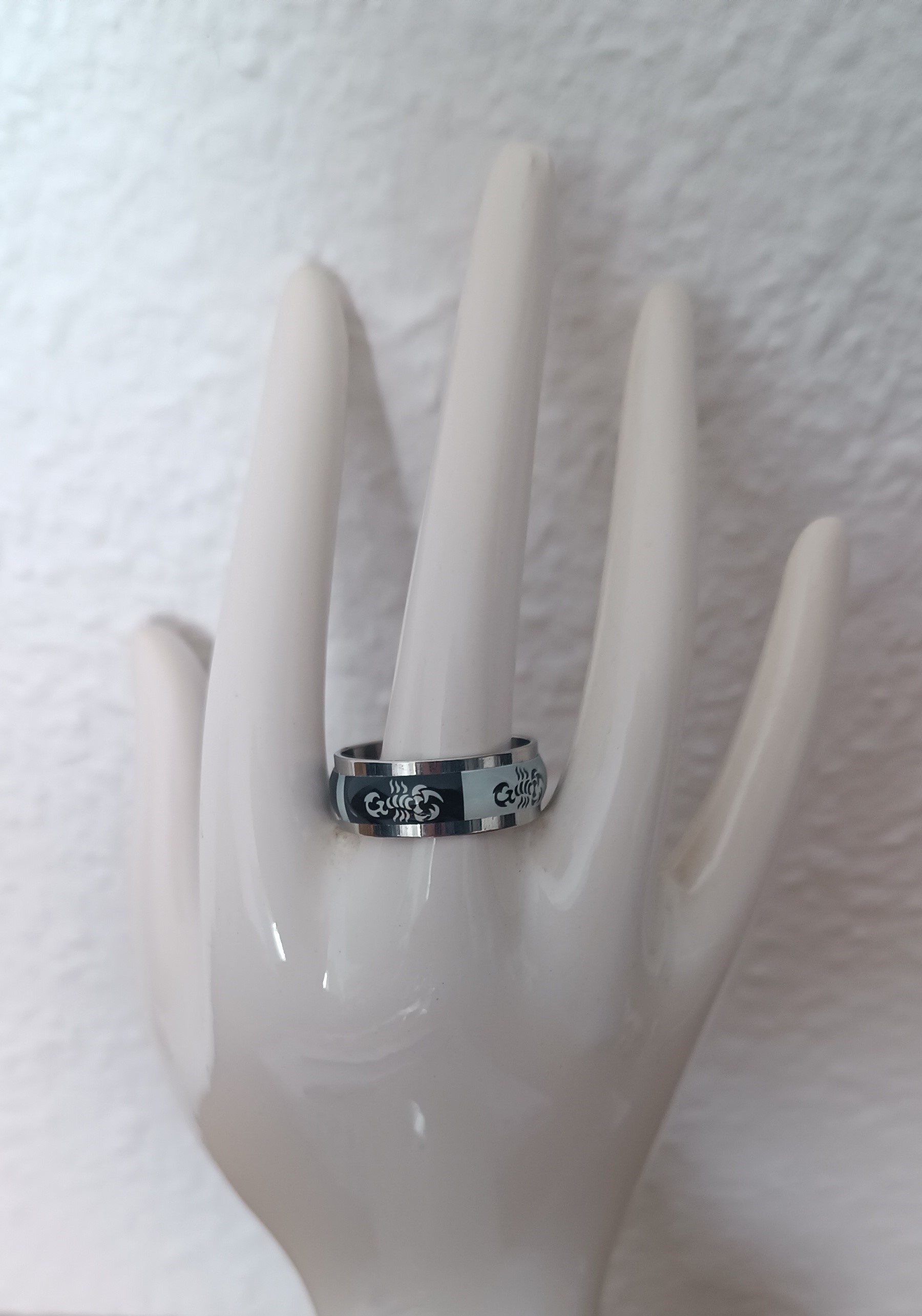Bague Acier Inoxydable motif scorpion