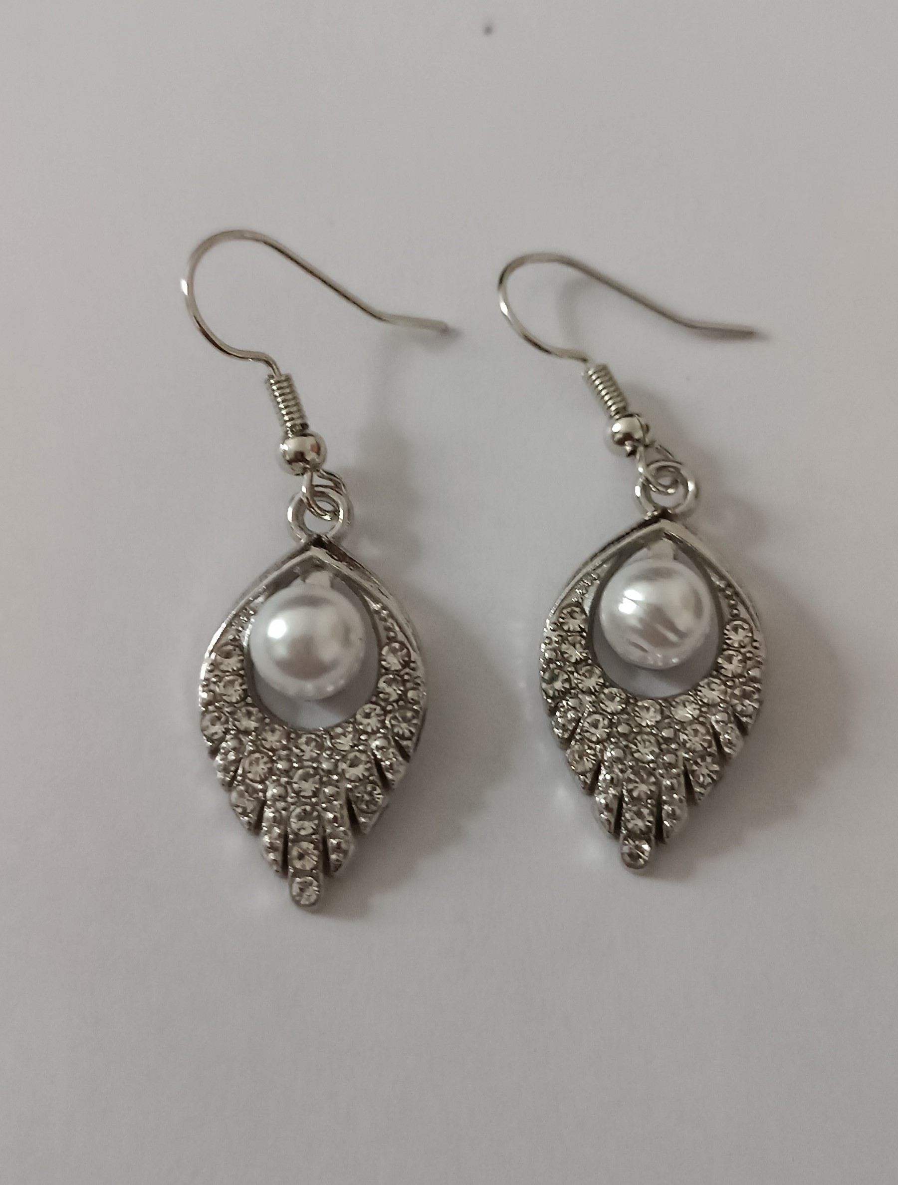 Boucles d'oreilles perle et strass