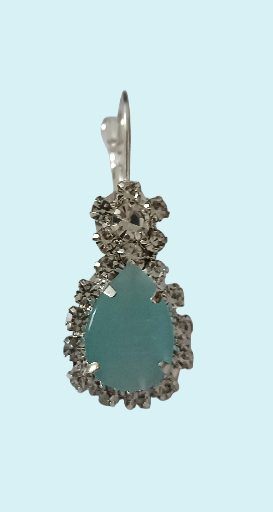 Parure Bijoux Argentée et Pierre Turquoise