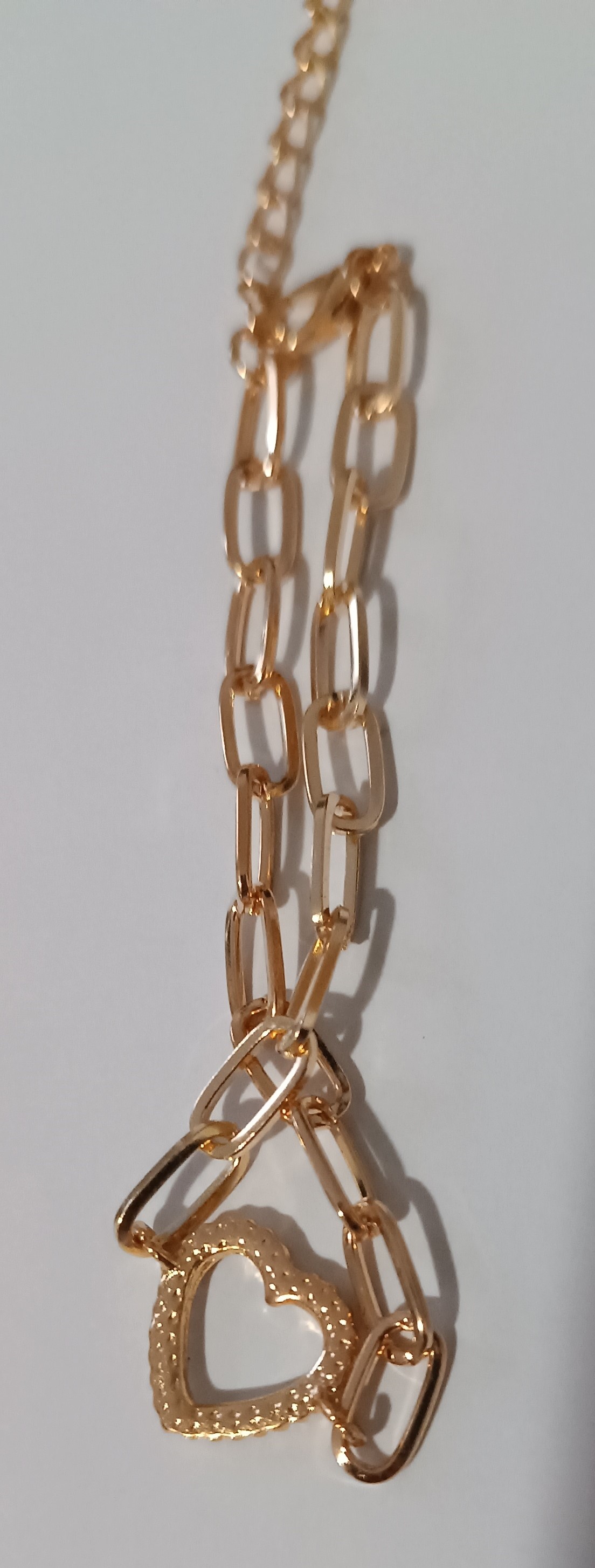 Bracelet chaîne dorée coeur