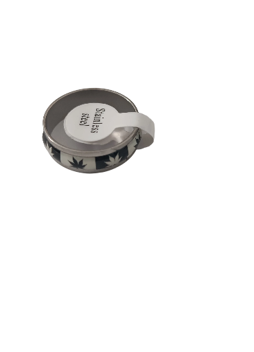 Bague feuille d'érable acier inoxydable