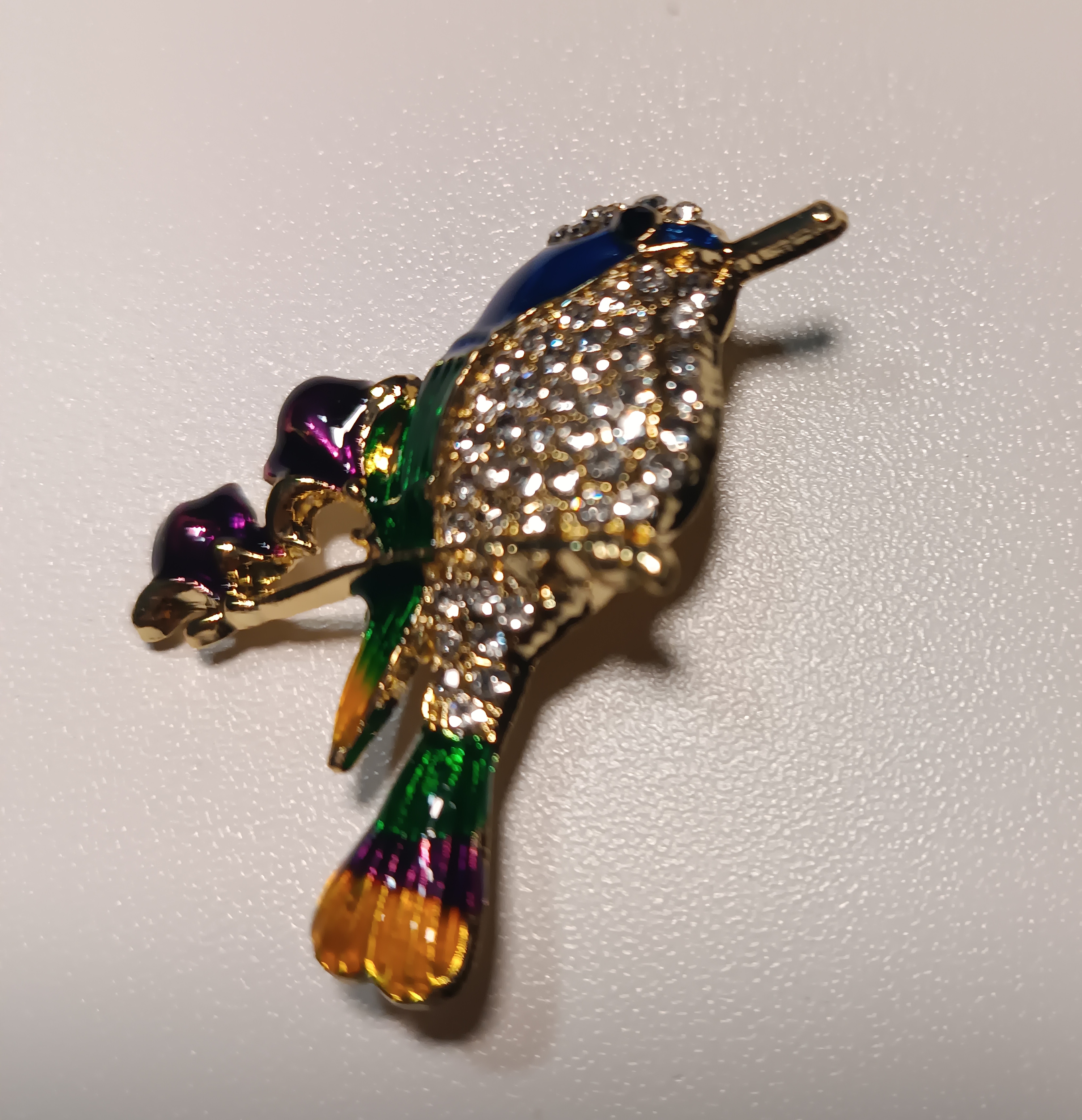Broche Colibri avec strass
