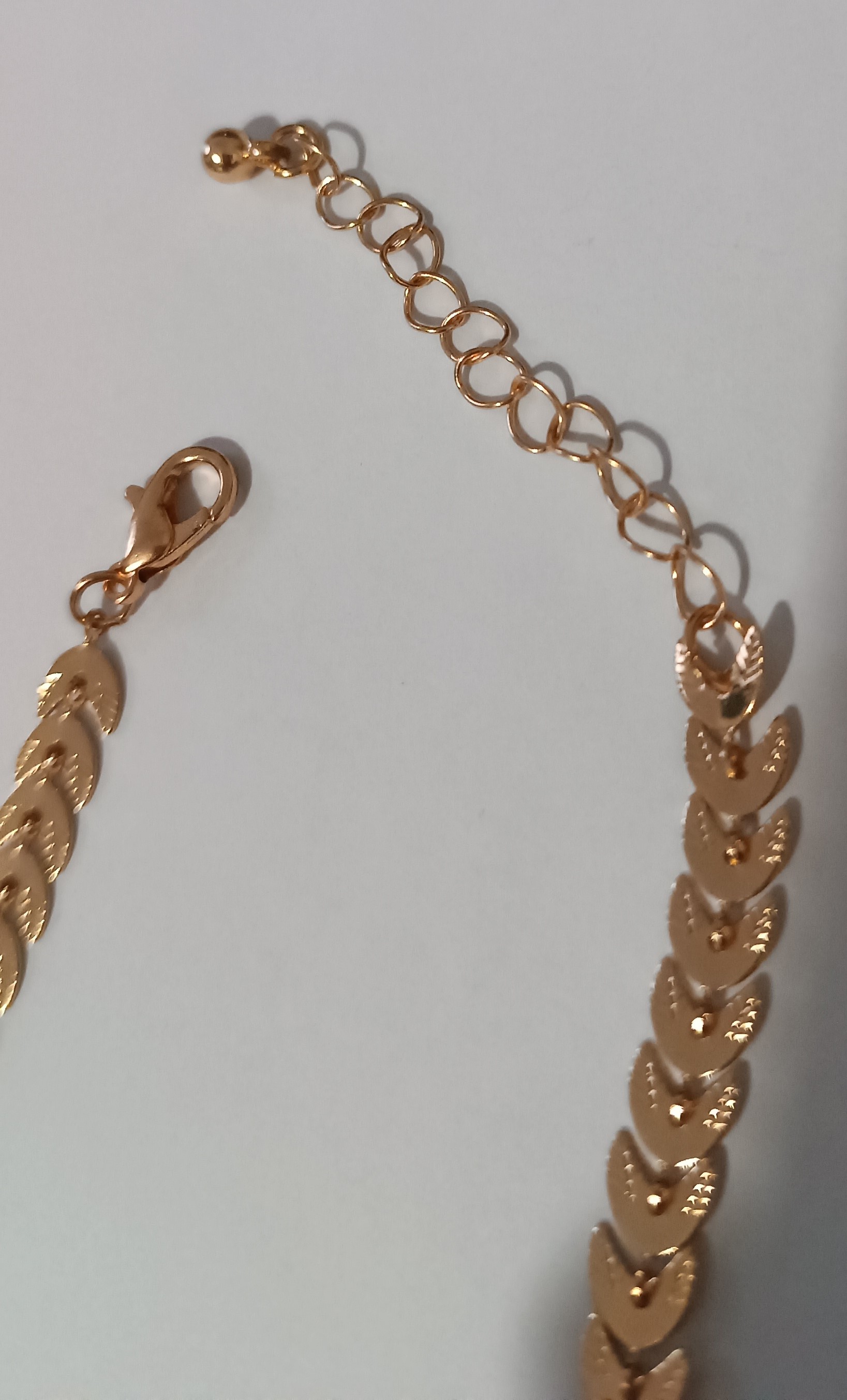 Bracelet feuille doré