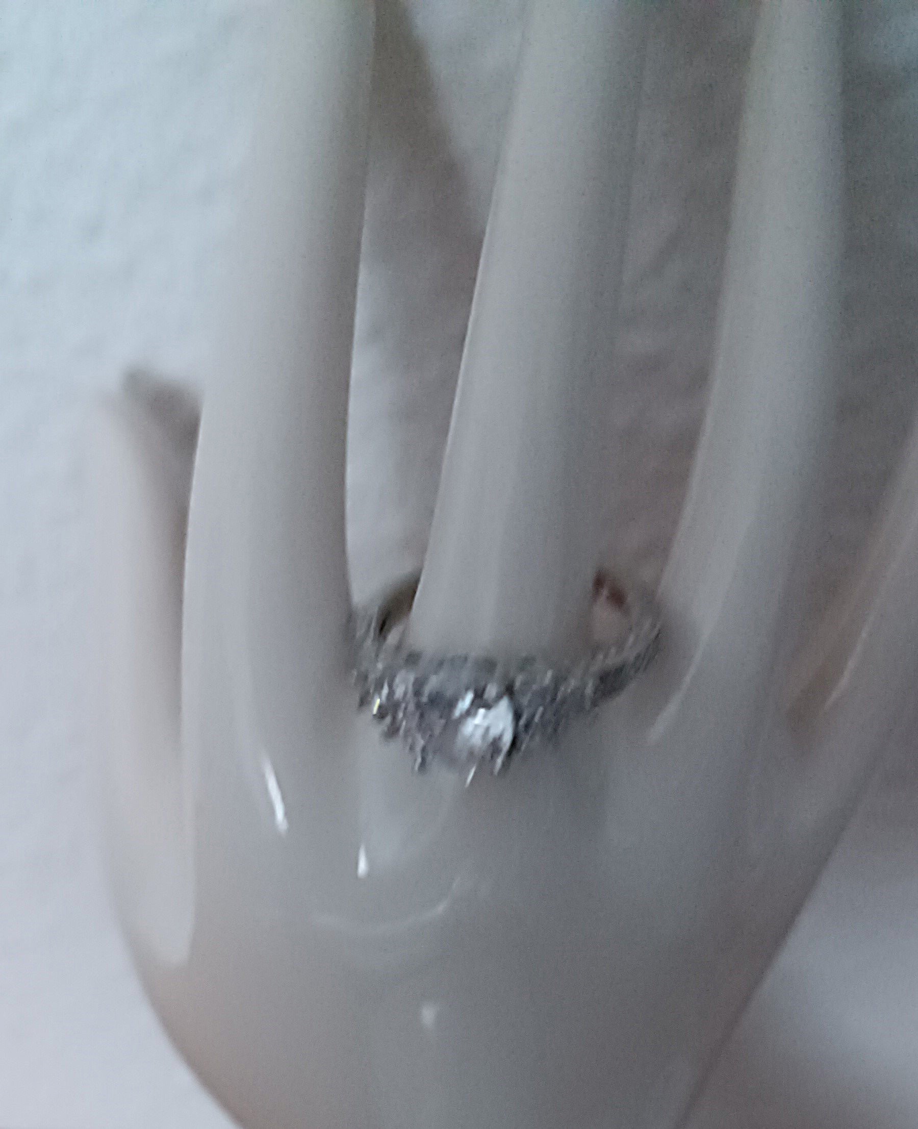 Bague cuivre blanc plaqué argent