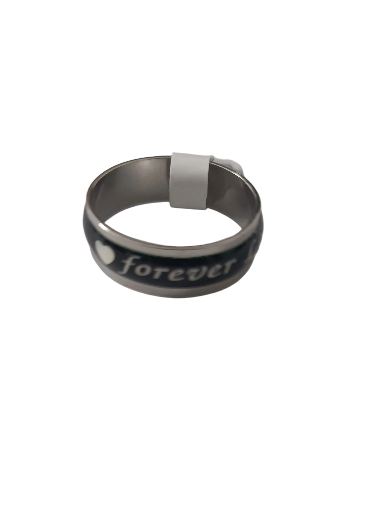 Bague Forever love en acier inoxydable