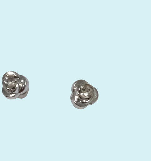 Boucles d'oreilles fleur en plastique 