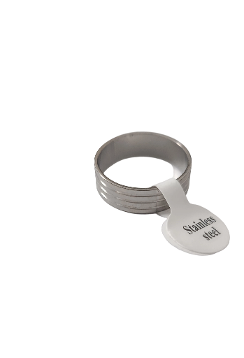 Bague acier inoxydable argentée