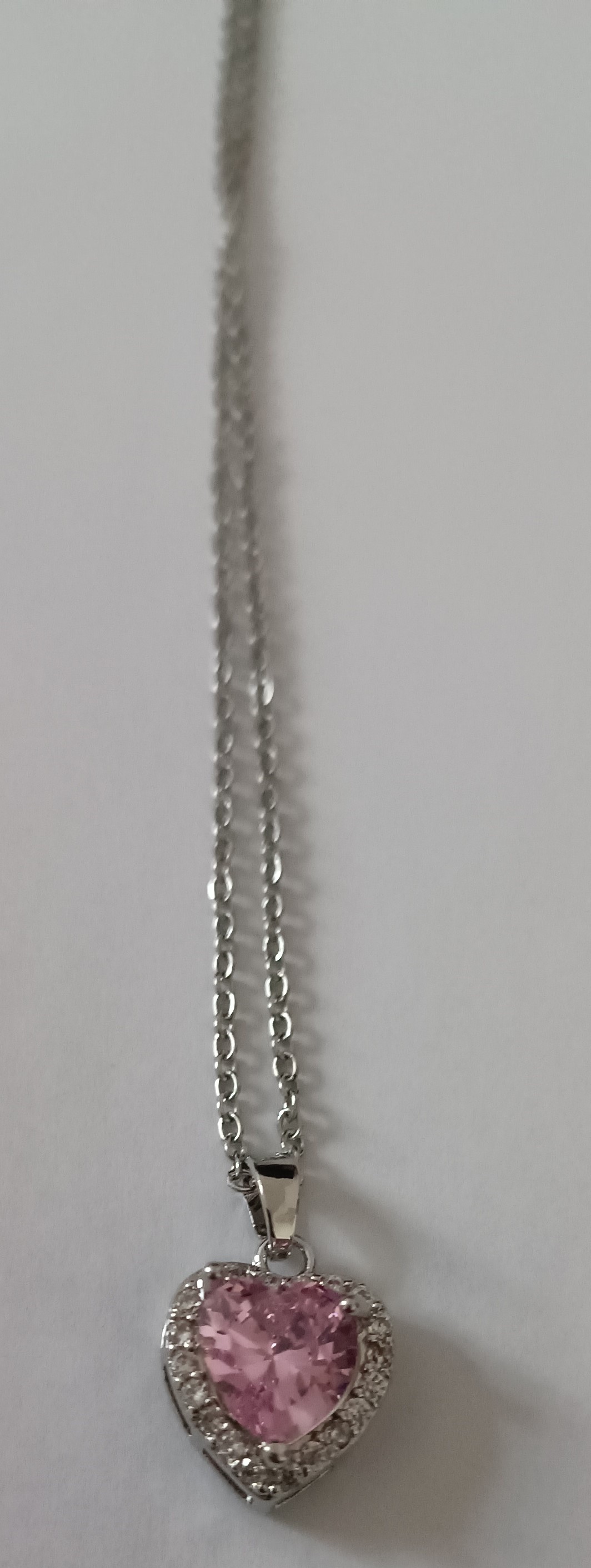 Collier Cœur rose en cuivre 