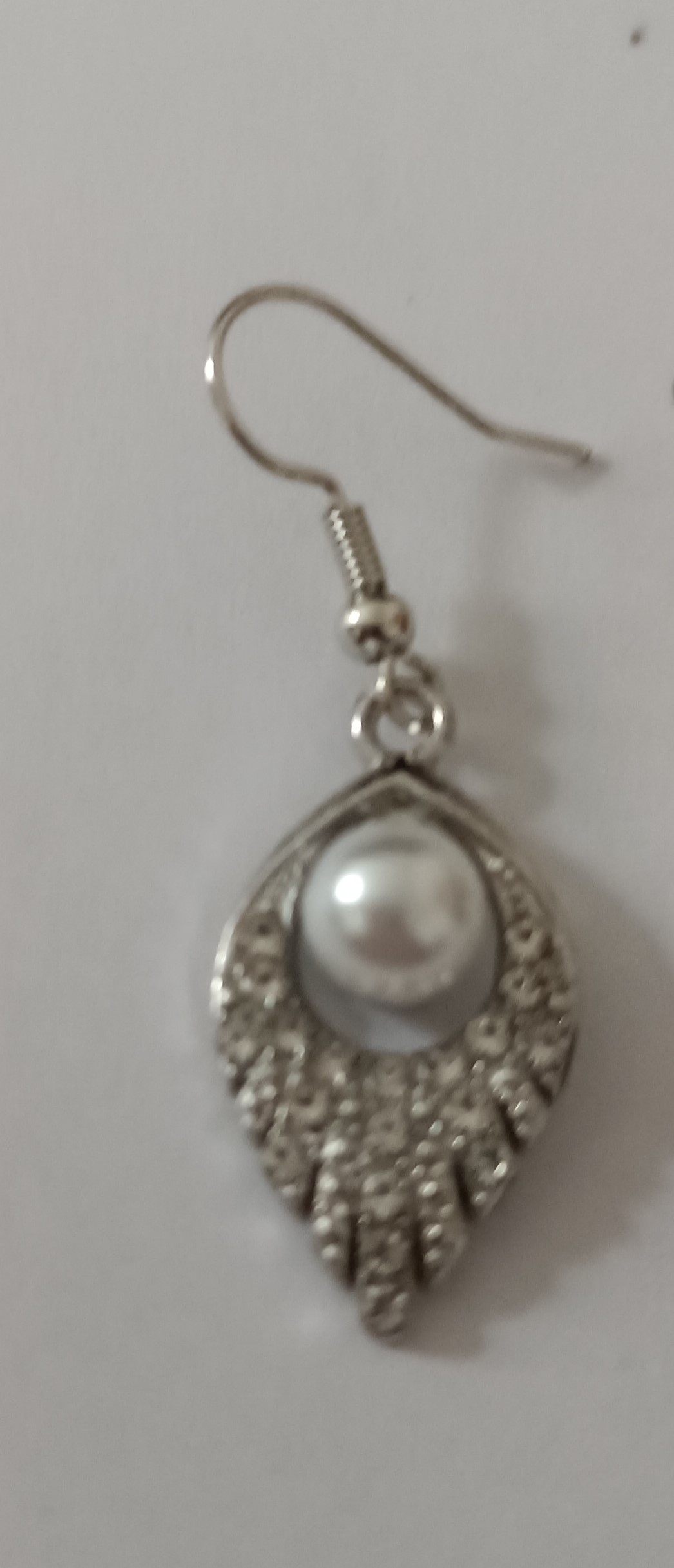 Boucles d'oreilles perle et strass