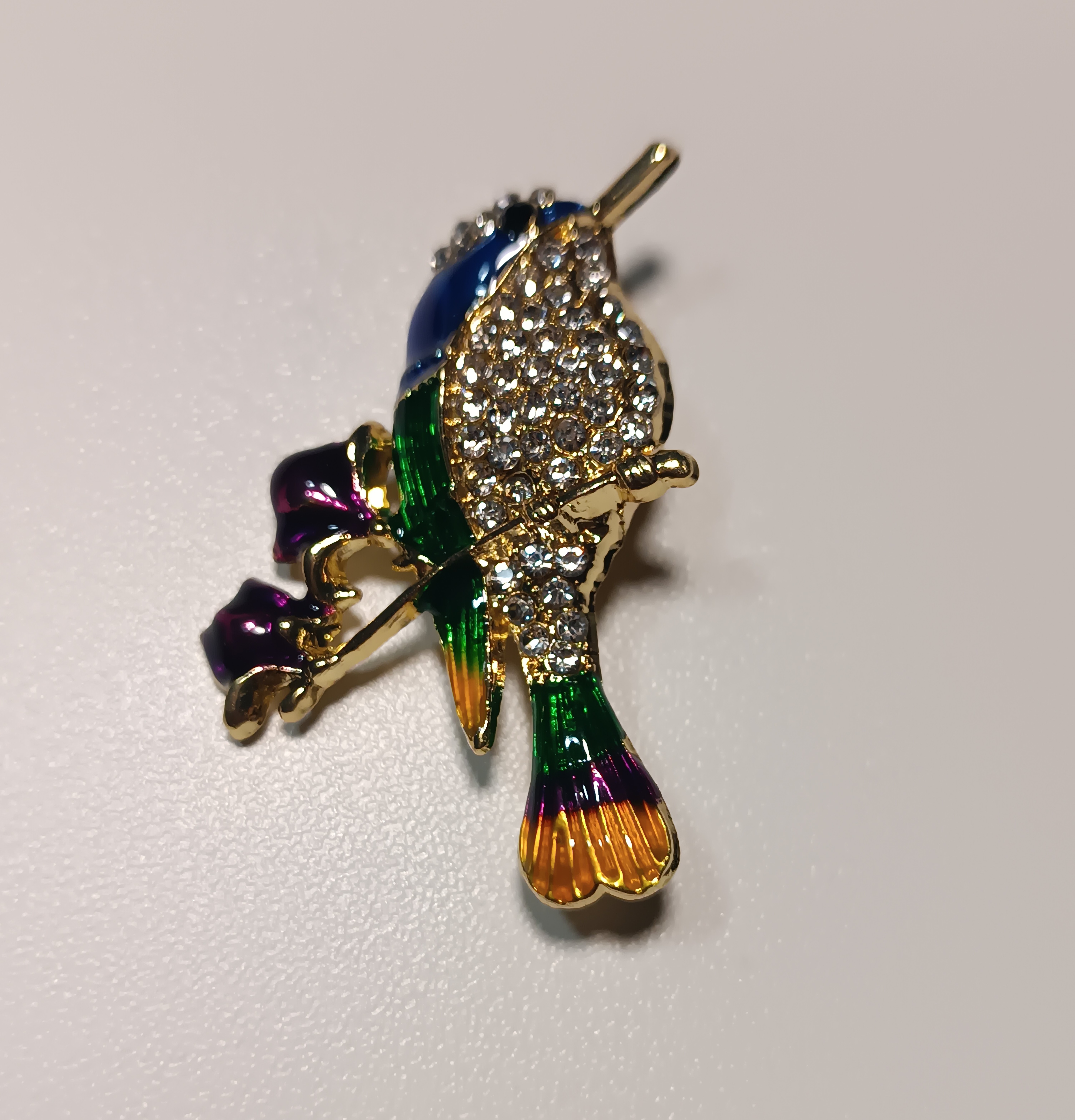 Broche Colibri avec strass