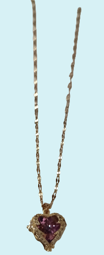 Collier cœur multicolor acier inoxydable