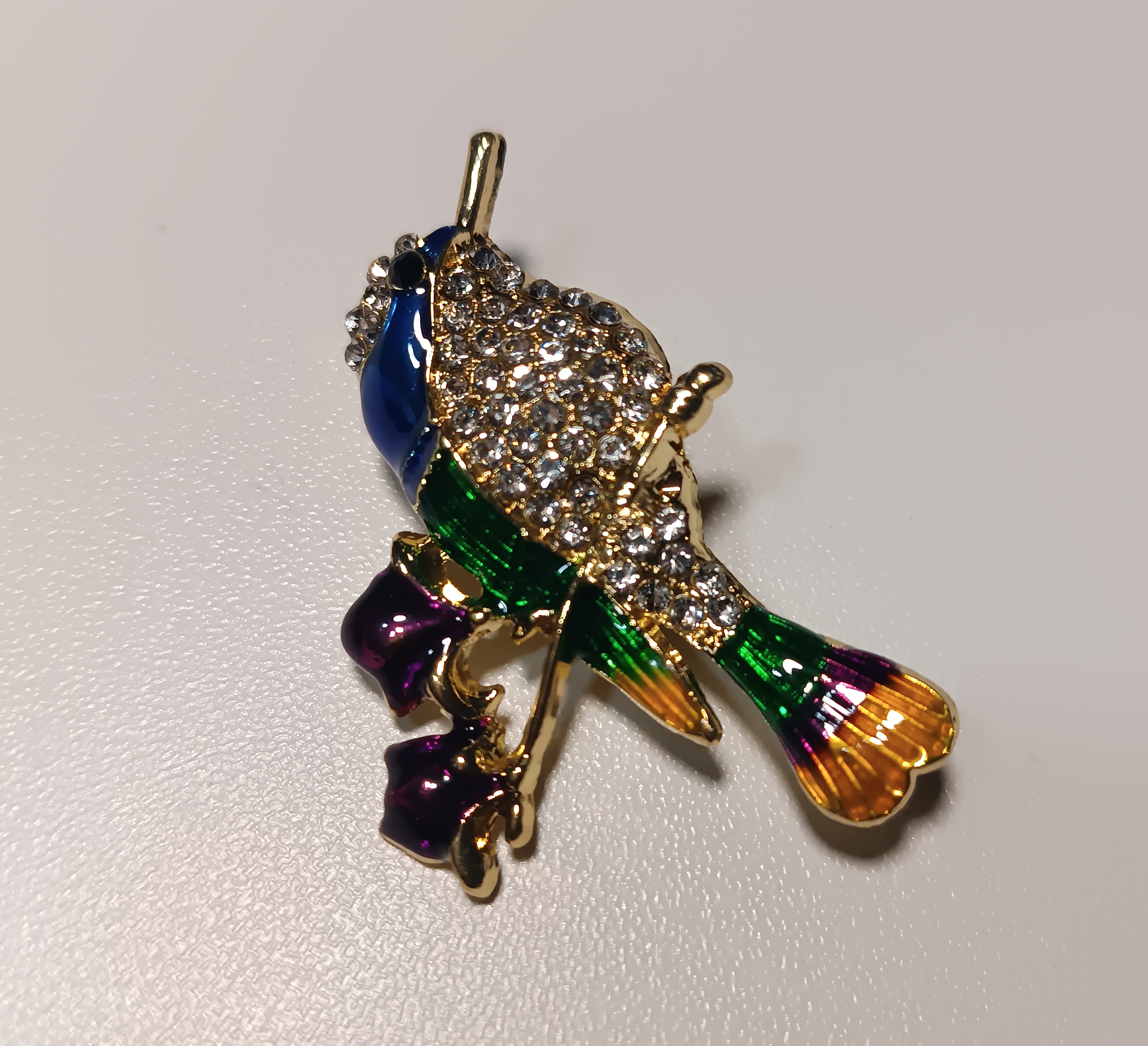Broche Colibri avec strass