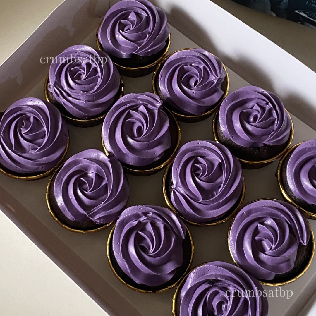 Ube Chocolate Cupcakes