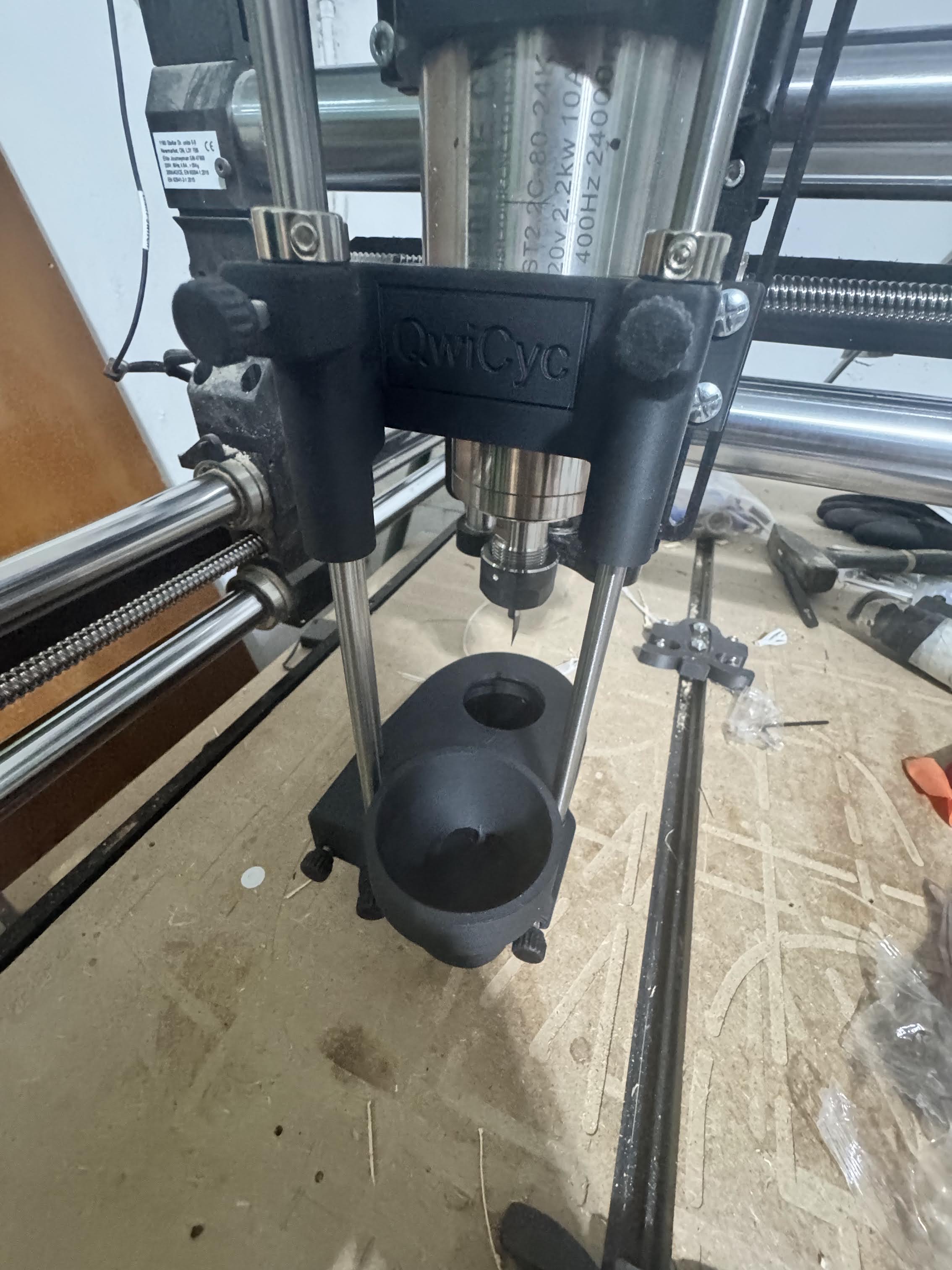 CNC dust boot for 80mm spindles