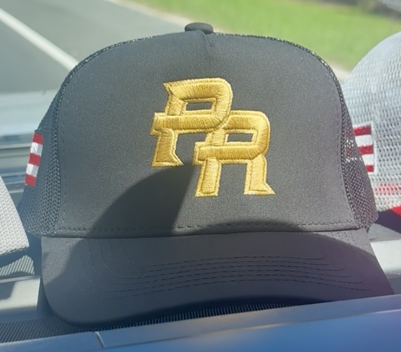 PR Logo Black Mesh Cap