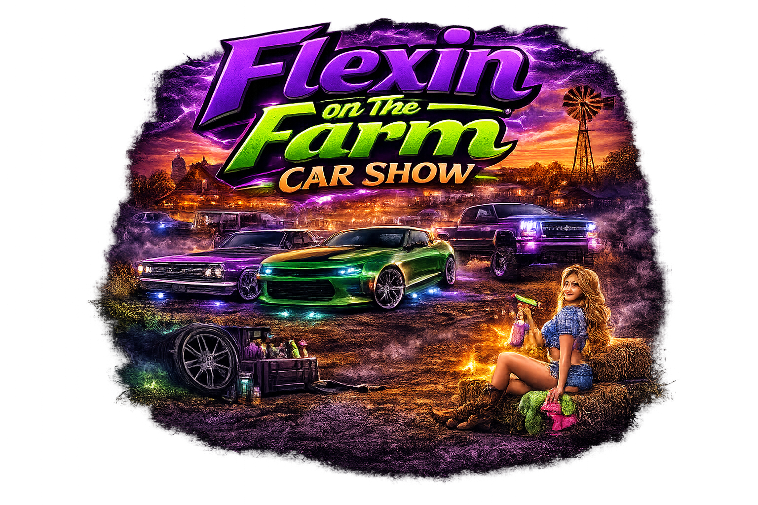 Flexin on the Farm Car show shirt