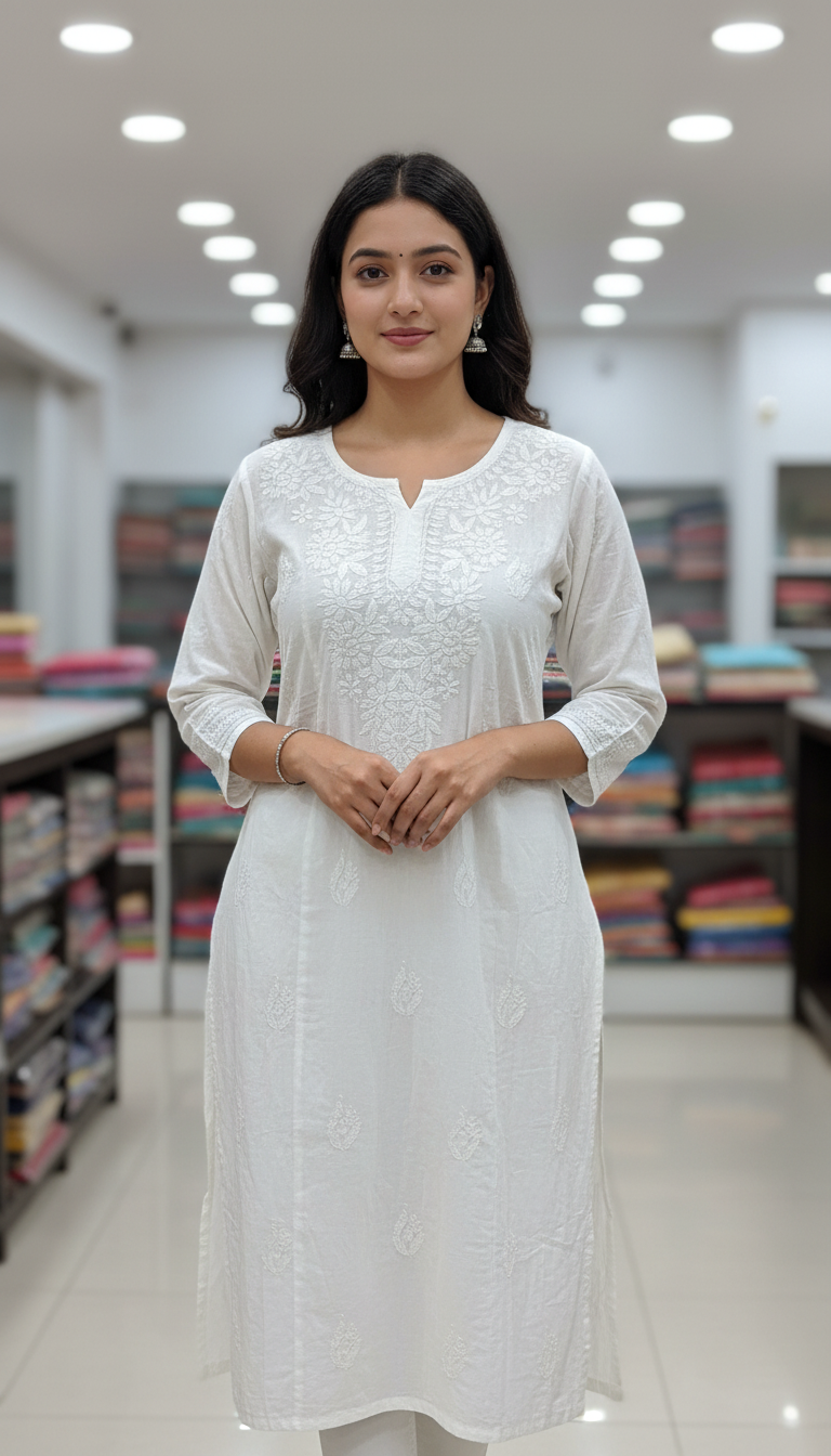 Elegant Lucknow Chikankari Kurti