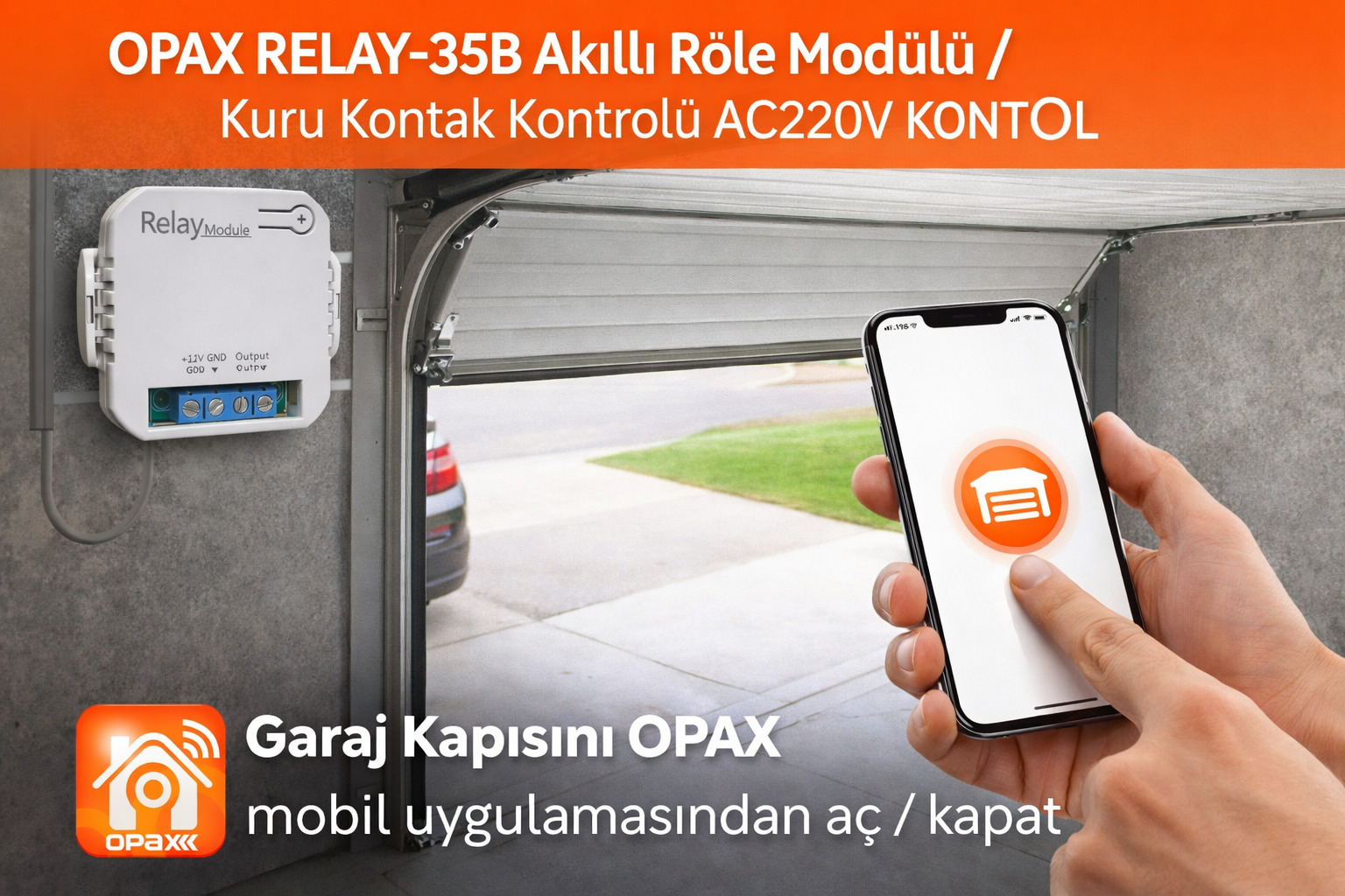 OPAX RELAY-35B AKILLI ROLE - KURU KONTAK MODÜLÜ