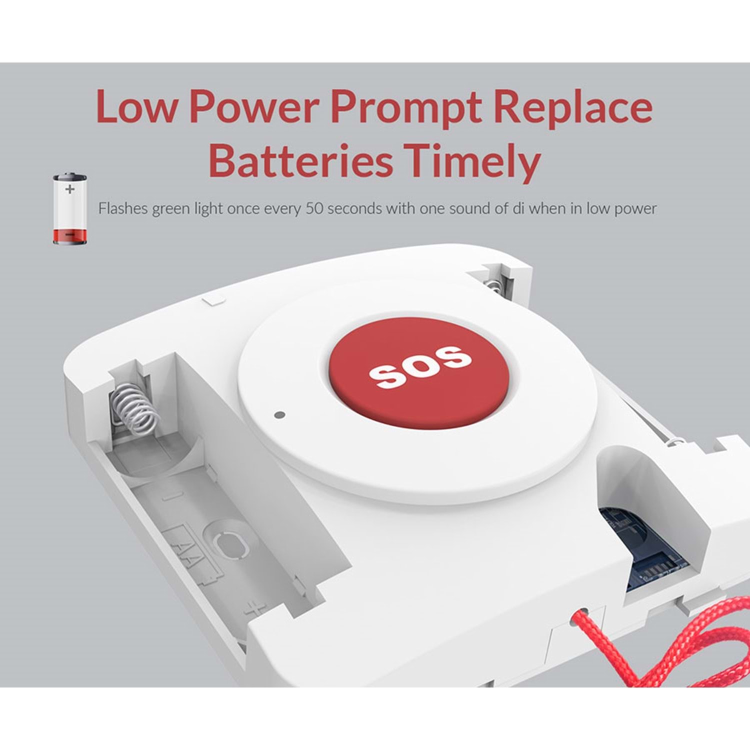 ARD-112 ÇEKMELİ İPLİ KABLOSUZ PANİK BUTON SOS