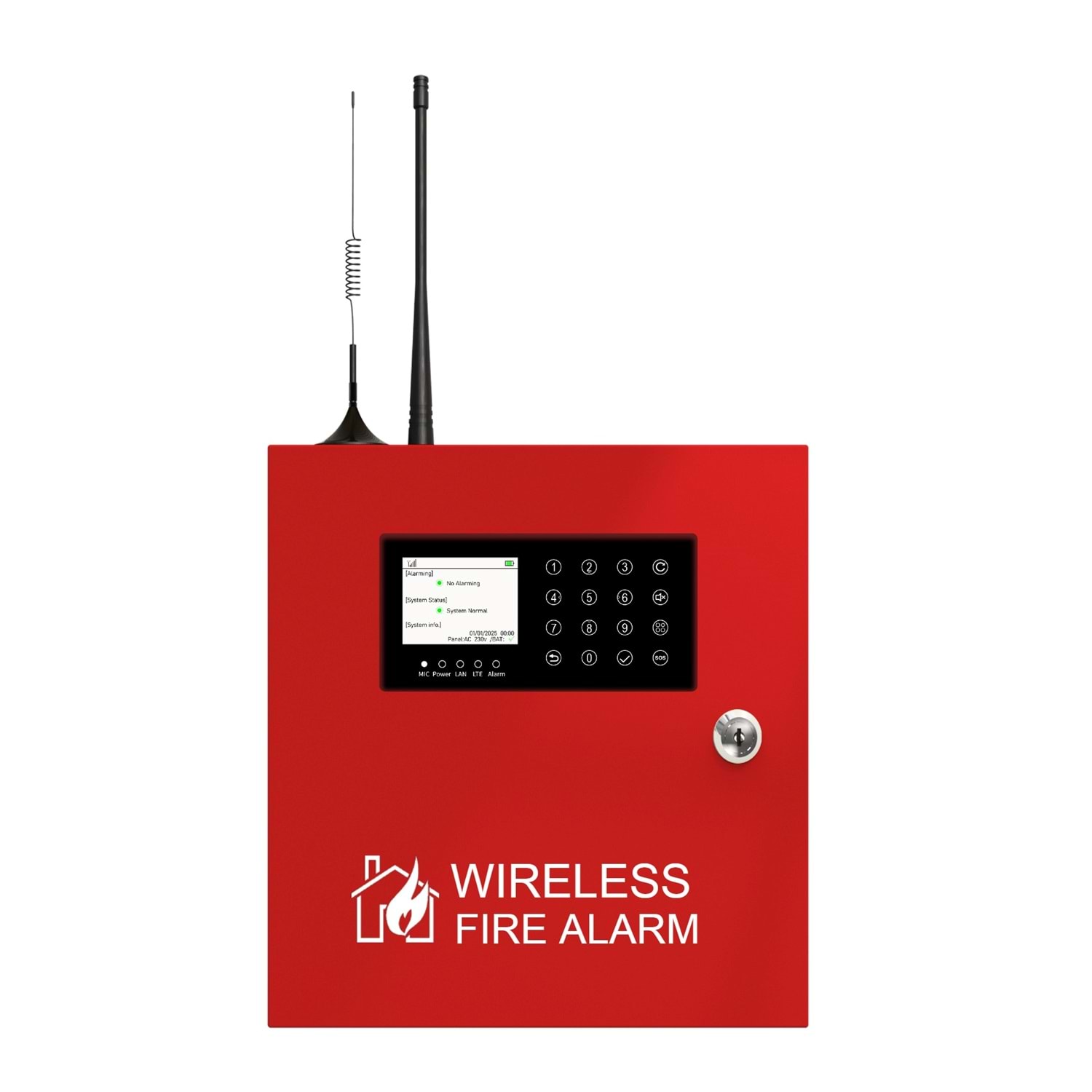 OPAX-WF868-4G-LAN ADRESLİ KABLOSUZ YANGIN ALARM KONTROL PANELİ (868mhz) EN-54 SERTİFİKALI