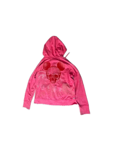 Pink Skull Pullover Hoodie