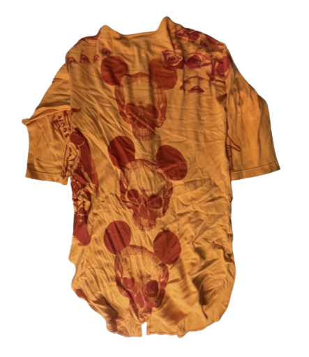 Orange Graphic Zip Tunic