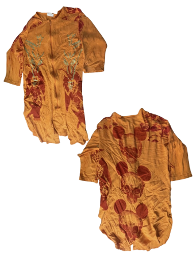 Orange Graphic Zip Tunic