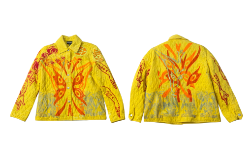 Yellow Quilted Statement Jacket