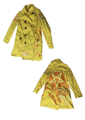 Yellow Occult Trench Coat