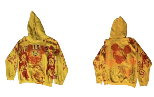 Yellow “Bulldogs” Graphic Hoodie
