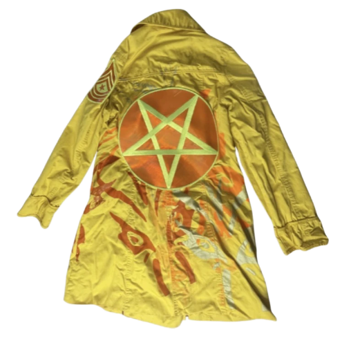 Yellow Occult Trench Coat